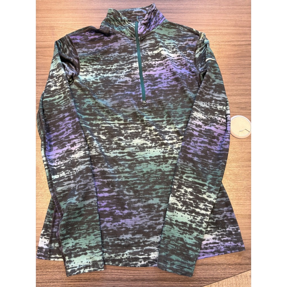 Nike Dri Fit Quarter Zip Pullover Women's Small‎ Multicolor Athletic Top